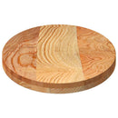 bordplade 100x50x4 cm massivt egetræ oval lysebrun
