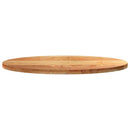 bordplade 120x60x4 cm massivt egetræ oval lysebrun