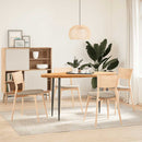 bordplade 140x60x4 cm massivt egetræ oval lysebrun