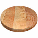 bordplade 140x60x4 cm massivt egetræ oval lysebrun