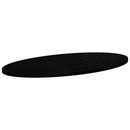 bordplade 80x40x2 cm massivt egetræ oval mørkebrun