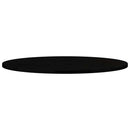 bordplade 80x40x2 cm massivt egetræ oval mørkebrun