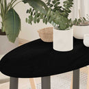 bordplade 80x40x2 cm massivt egetræ oval mørkebrun