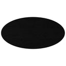 bordplade 100x50x2 cm massivt egetræ oval mørkebrun