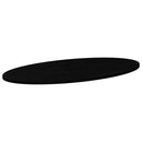 bordplade 100x50x2 cm massivt egetræ oval mørkebrun