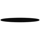 bordplade 140x60x2 cm massivt egetræ oval mørkebrun