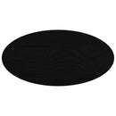 bordplade 80x40x4 cm massivt egetræ oval mørkebrun