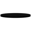 bordplade 80x40x4 cm massivt egetræ oval mørkebrun