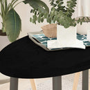 bordplade 100x50x4 cm massivt egetræ oval mørkebrun