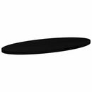 bordplade 140x60x4 cm massivt egetræ oval mørkebrun