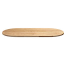 bordplade 120x60x2 cm massivt egetræ oval