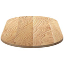 bordplade 120x60x2 cm massivt egetræ oval