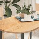 bordplade 120x60x2 cm massivt egetræ oval