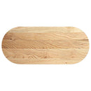 bordplade 140x60x2 cm massivt egetræ oval