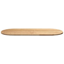bordplade 140x60x2 cm massivt egetræ oval