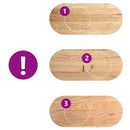 bordplade 140x60x2 cm massivt egetræ oval