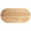 bordplade 120x60x4 cm massivt egetræ oval