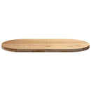 bordplade 120x60x4 cm massivt egetræ oval