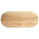 bordplade 140x60x4 cm massivt egetræ oval