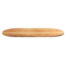 bordplade 120x60x2 cm massivt egetræ oval lysebrun