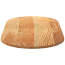 bordplade 120x60x2 cm massivt egetræ oval lysebrun