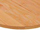 bordplade 120x60x2 cm massivt egetræ oval lysebrun