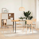 bordplade 140x60x2 cm massivt egetræ oval lysebrun