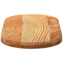 bordplade 80x40x4 cm massivt egetræ oval lysebrun