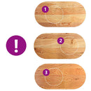 bordplade 100x50x4 cm massivt egetræ oval lysebrun