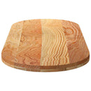 bordplade 140x60x4 cm massivt egetræ oval lysebrun