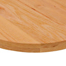 bordplade 140x60x4 cm massivt egetræ oval lysebrun