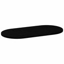 bordplade 80x40x2 cm massivt egetræ oval mørkebrun