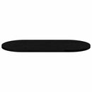bordplade 80x40x2 cm massivt egetræ oval mørkebrun
