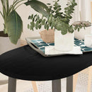 bordplade 80x40x2 cm massivt egetræ oval mørkebrun