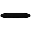 bordplade 80x40x4 cm massivt egetræ oval mørkebrun