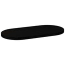 bordplade 100x50x4 cm massivt egetræ oval mørkebrun