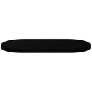 bordplade 100x50x4 cm massivt egetræ oval mørkebrun