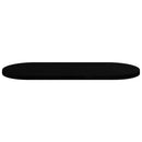 bordplade 140x60x4 cm massivt egetræ oval mørkebrun