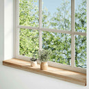 vindueskarme 2 stk ubehandlet 80x15x2 cm massivt egetræ
