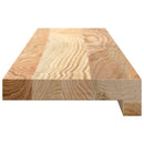 vindueskarme 2 stk ubehandlet 80x15x2 cm massivt egetræ