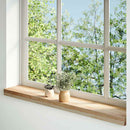 vindueskarme 2 stk ubehandlet 100x15x2 cm massivt egetræ