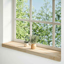 vindueskarme 2 stk ubehandlet 70x20x2 cm massivt egetræ