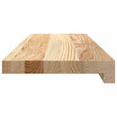 vindueskarme 2 stk ubehandlet 70x20x2 cm massivt egetræ