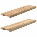 vindueskarme 2 stk ubehandlet 90x20x2 cm massivt egetræ