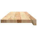 vindueskarme 2 stk ubehandlet 80x25x2 cm massivt egetræ