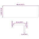 vindueskarme 2 stk ubehandlet 80x25x2 cm massivt egetræ