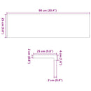 vindueskarme 2 stk ubehandlet 90x25x2 cm massivt egetræ