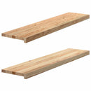vindueskarme 2 stk ubehandlet 110x25x2 cm massivt egetræ
