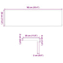 vindueskarme 2 stk ubehandlet 90x30x2 cm massivt egetræ