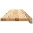 vindueskarme 2 stk ubehandlet 100x30x2 cm massivt egetræ